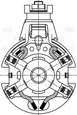 Узел щеточный стартера для а/м Honda CR-V (12-)/Crosstour (12-) 2.4i (VBS 2303) VBS 2303 START VOLT