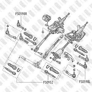 Наконечник рулевой тяги правый RENAULT Clio/Megane/Scenic/Kangoo 96-NISSAN Micra FS0598R FIXAR