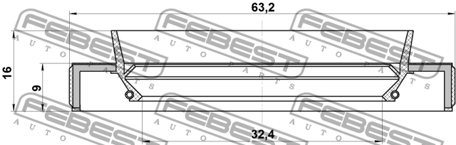 TOYOTA COROLLA/YARIS/CITROEN C1/PEUGEOT 107 95HBY-34630915L FEBEST
