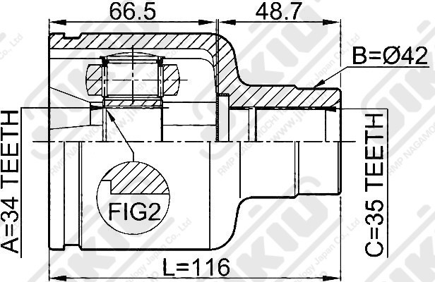 ШРУС JC51027 JC51027 JIKIU