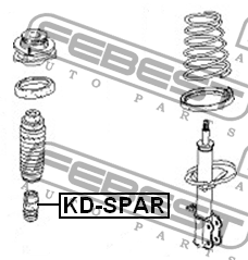 Отбойник амортизатора задний KIA SPECTRA 2004-2009 KD-SPAR KD-SPAR FEBEST