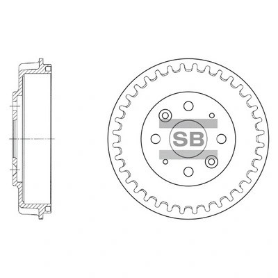 Барабан тормозной KIA Spectra (05-09) задний (1шт.) SANGSIN SD2017 SANGSIN