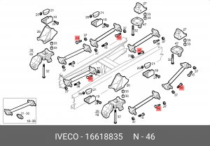болт крепления реактивной тяги!М20 Х 220\ IVECO Trakker 16618835 IVECO