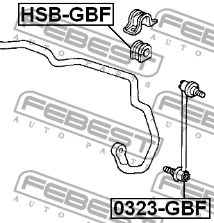 Тяга стабилизатора передняя HONDA MOBILIO GB1/GB2 2001-2008 0323-GBF 0323-GBF FEBEST
