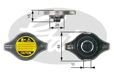 Пробка радиатора MITSUBISHI Pajero GATES RC127 GATES