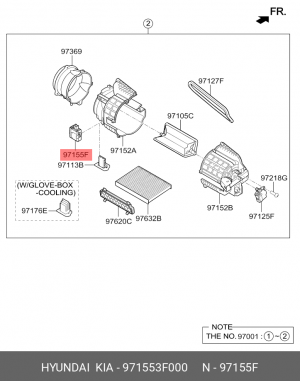 Ионизатор воздуха HYUNDAI Genesis (14-),Tucson (15-) OE 971553F000 HYUNDAI KIA