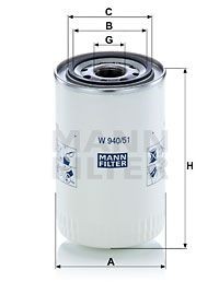 Фильтр масляный W940/51 W94051 MANN FILTER