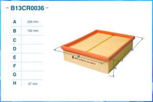 Фильтр воздушный B13CR0036 B13CR0036 CWORKS