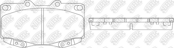 Колодки тормозные TOYOTA Tacoma (95-04) передние (4шт.) NIBK PN1830 NIBK