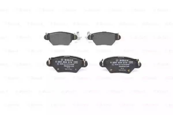 Колодки тормозные OPEL Astra G (98-),Zafira Van (03-05) задние (4шт.) BOSCH 0 986 494 014 BOSCH