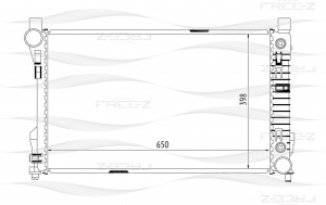 Радиатор MERCEDES W203 00- KK0154 KK0154 FREE Z