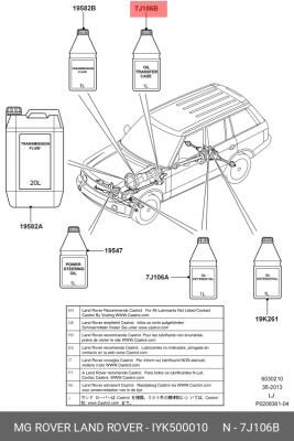 Масло раздаточной коробки TL7300 1л IYK500010 IYK500010 LAND ROVER