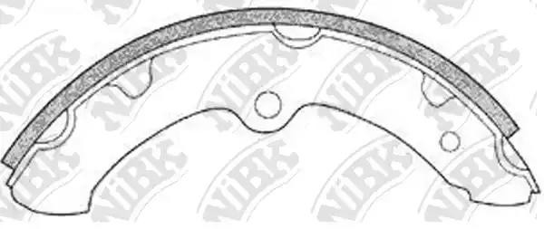 Колодки тормозные TOYOTA Toyoace задние барабанные (4шт.) NIBK FN2297 NIBK