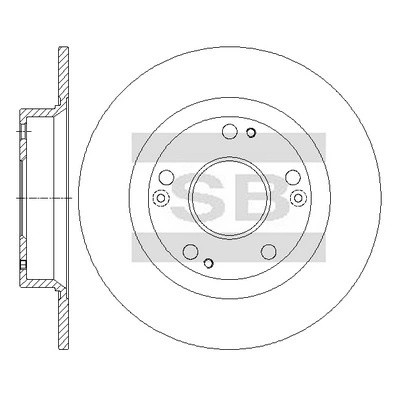 Диск тормозной задний HONDA CIVIC 07- SD4123 SD4123 SANGSIN