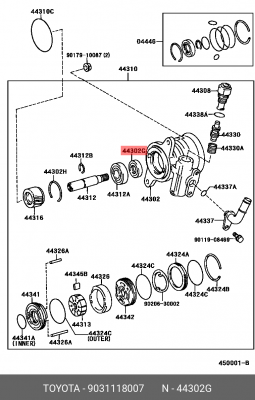 Сальник гидроусилителя 90311-18007 90311-18007 TOYOTA