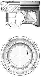 Поршень двигателя MERCEDES (M274) с пальцем,кольцами KS 40862600 KOLBENSCHMIDT