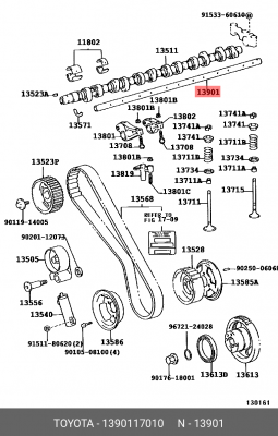 ось коромысла!\ Toyota 13901-17010 TOYOTA