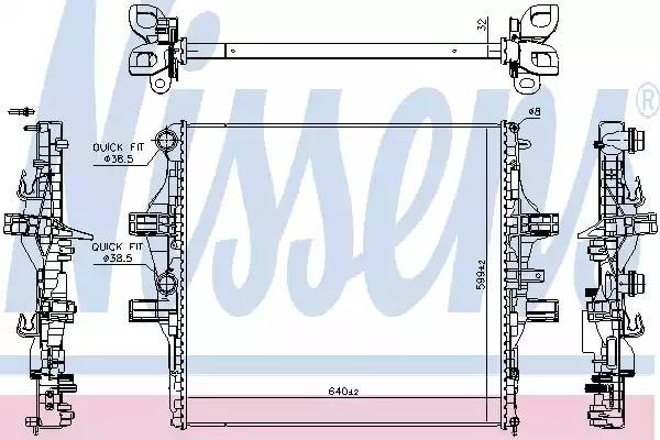 радиатор охлаждения!\Iveco Daily 11> 61989 NISSENS