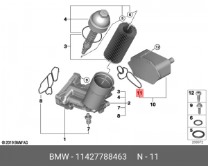 прокладка профильная!\ BMW All 11 42 7 788 463 BMW