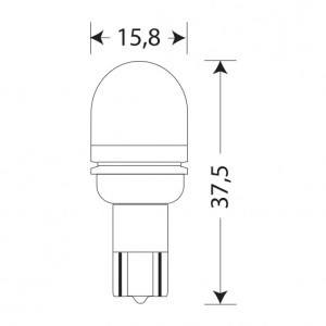 Лампа светодиодная W5W W2.1x9.5d Super White 12V цена за комплект 12T16/BLK08/2BL MAYAK