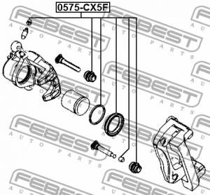 Ремкомплект передн суппорта MAZDA CX-5 KE 2011- 0575-CX5F 0575-CX5F FEBEST