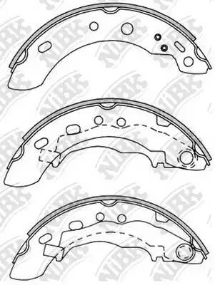Колодки тормозные NISSAN Micra (92-02) задние барабанные (4шт.) NIBK FN1251 NIBK