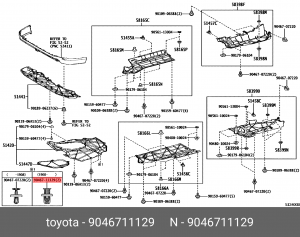КЛИПСА 90467-11129 90467-11129 TOYOTA