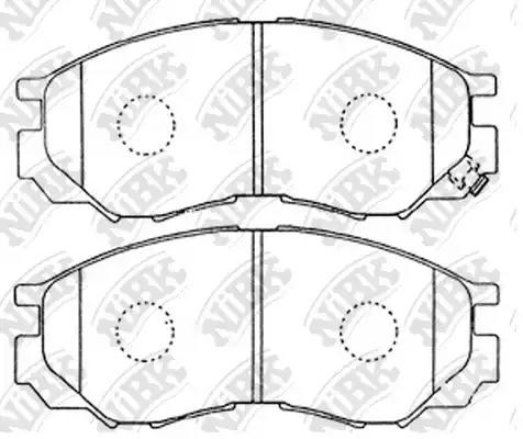 Колодки тормозные MITSUBISHI L200,L300,Space Gear (94-) передние (4шт.) NIBK PN3369 NIBK