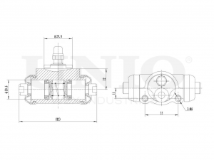 Цилиндр тормозной колесный BRC-20529 UNIO