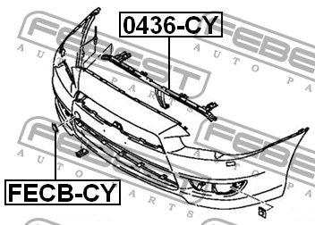 УСИЛИТЕЛЬ БАМПЕРА ПЕРЕДНЕГО 0436-CY 0436-CY FEBEST