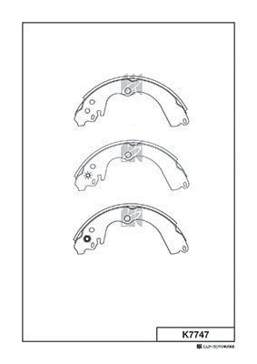 Колодки тормозные барабанные Subaru Impreza 93-,Legacy 1.6-22 89- K7747 K7747 MK KASHIYAMA