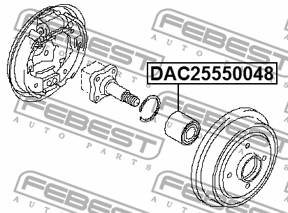 Подшипник ступичный задний 25X55X48 DAC25550048 FEBEST