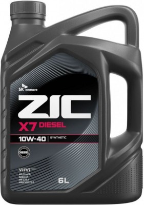 Масло моторное ZIC X7 DIESEL CI-4/SL/ E7 10W40 синт.6л 172607 ZIC