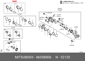 Колодки тормозные 4605B806 4605B806 MITSUBISHI