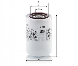 Фильтр гидравлический W941 Mann-Filter W 941 MANN FILTER