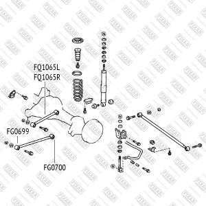 сайлентблок рычага заднего продольного !\ Toyota Land Cruizer 100 98>,Lexus LX47 FG0699 FIXAR