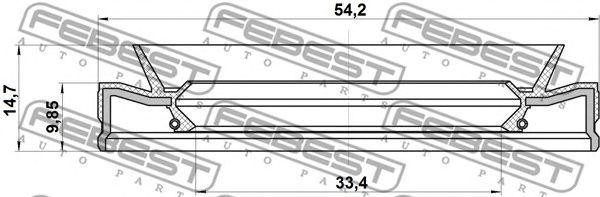 Сальник привода (35X54X9,85X14,7) 95HEY-35541015U 95HEY-35541015U FEBEST