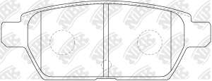 Колодки тормозные MAZDA 6 (05-07) (L3 2.3 TURBO) задние (4шт.) NIBK PN5803 NIBK