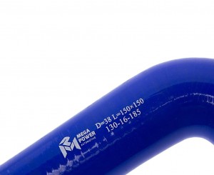 Патрубок угловой силикон (L=150х150мм,d=38 90град.) MEGAPOWER 130-16-185 MEGA POWER