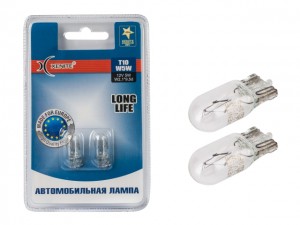 Лампа 12V W5W T10W W2.1x9.5d 3200K блистер (2шт.) Long Life XENITE 1007113 XENITE