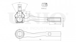 Наконечник рулевой левый SSP-10115 UNIO