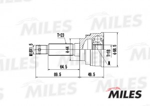 ШРУС наружный SUZUKI ALTO 0.8 86-93 (GKN 301965) GA20425 GA20425 MILES
