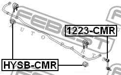 Втулка стабилизатора задняя HYUNDAI SANTA FE (CM) 2006-2012 HYSB-CMR HYSB-CMR FEBEST