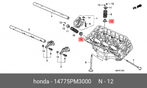 Шайба HONDA Accord (08-13) пружины клапана ОЕ 14775PM3000 HONDA