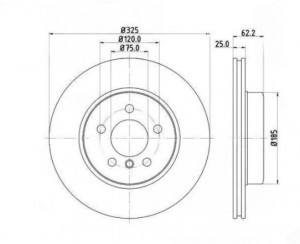 диск тормозной передний BMW X3 2.5-3.0D 04> Z06185 ZENTPARTS