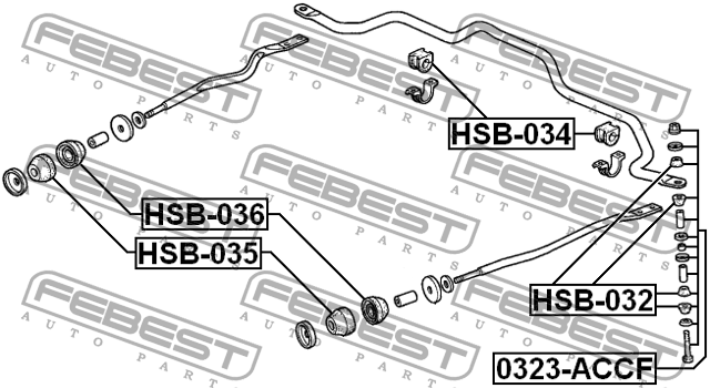 HONDA ACCORD/PRELUDE 93> HSB-034 FEBEST