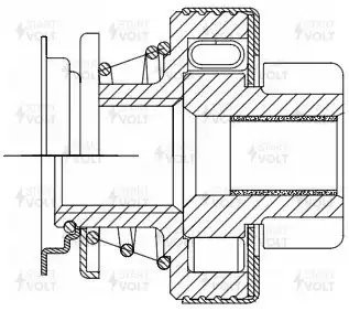 Привод стартера (бендикс) для а/м BMW 3 E36 (90-)/5 E34 (87-)/7 E38 (95-) 2.0i/2 VCS2603 START VOLT