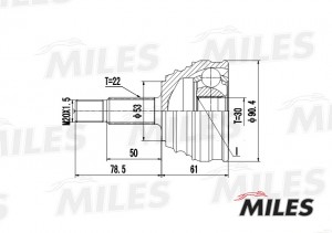 ШРУС наружный VW G3/PASSAT 1.6-2.0 88-02 (GKN 301948) GA20517 GA20517 MILES