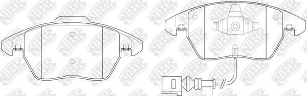 Колодки тормозные VW Passat (05-) SKODA Octavia (04-) передние (4шт.) NIBK PN0348W NIBK