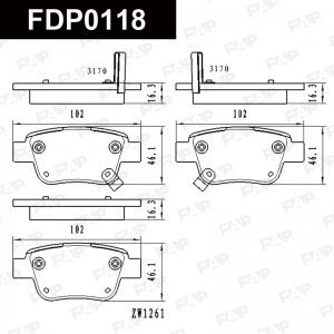 Тормозные колодки дисковые смесь CERAMIC FDP0118 FDP0118 FAP